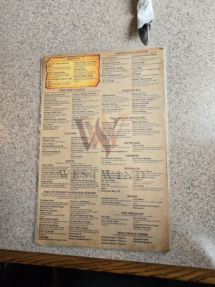West Wind Diner Menu image 3
