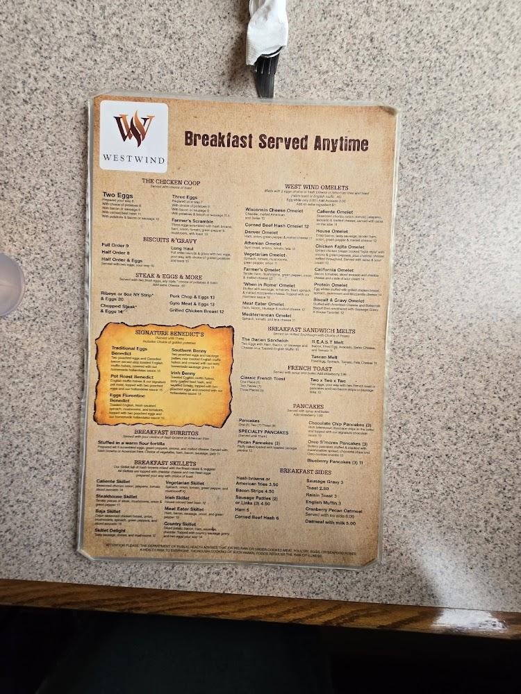 West Wind Diner Menu image 4